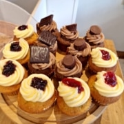 Sweet desserts served with coffee at Fika 33