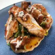 Hearty chicken fillet roll with chips