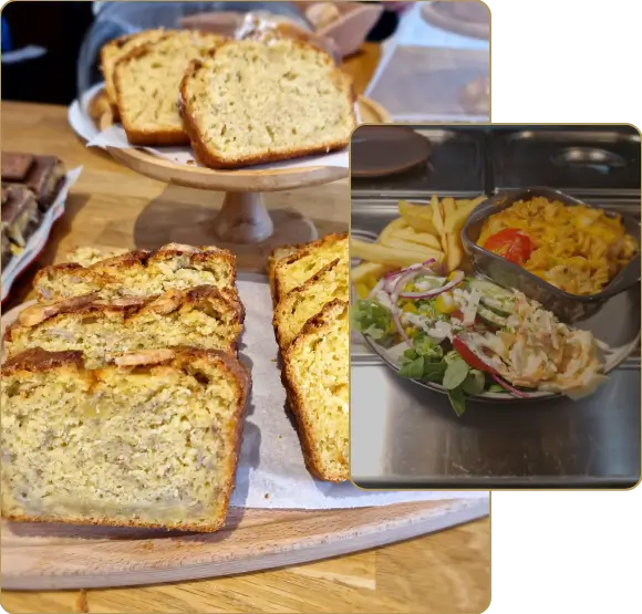Toasted BLT sandwich served with salad