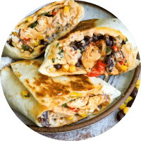 Chicken fillet rolls and wraps packed to the brim.