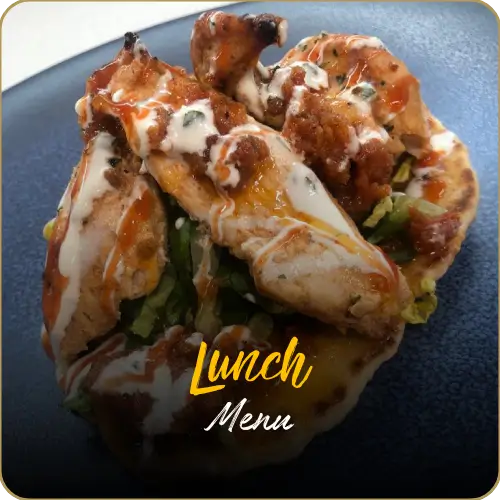 Hearty chicken fillet roll with chips