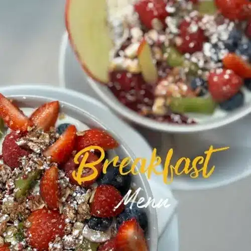 Breakfast menu